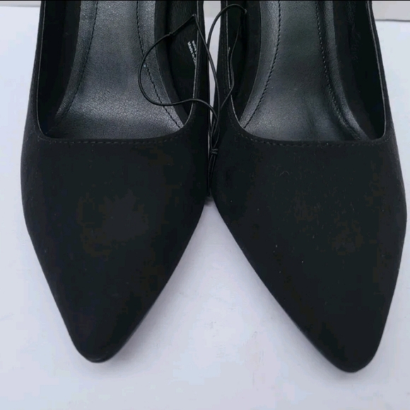 Marc NewYork Alexa Black Pointed Toe Pumps Clear Heels Size-11 - Picture 4 of 7